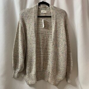 NWT L&G Rainbow Open Cardi